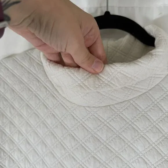 J. Crew Sweater Women's Medium White Turtleneck Long Sleeve Pullover - Picture 3 of 8